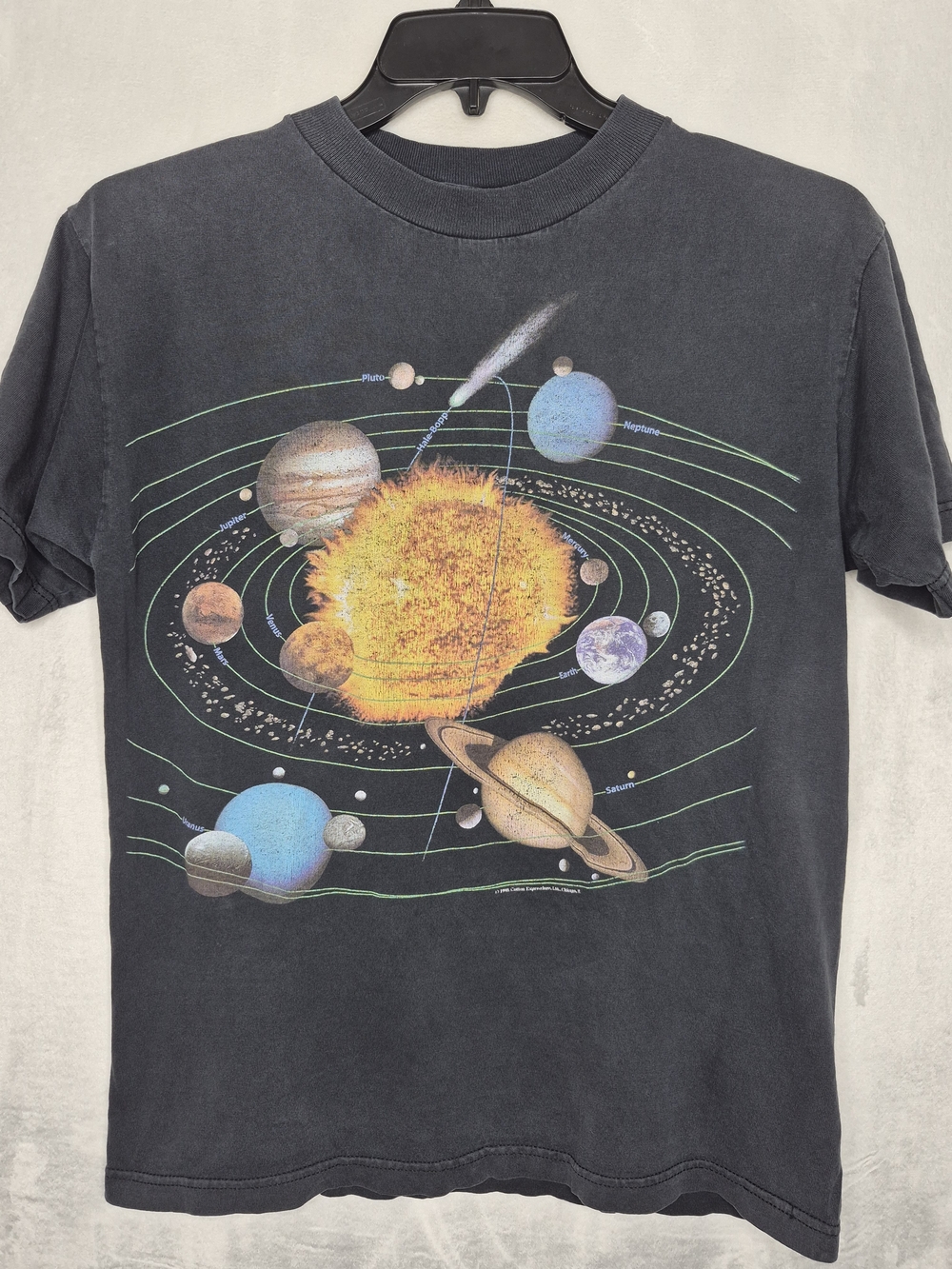 Vintage 1998 Cotton Expressions Hale Bopp Comet Solar System T Shirt Mens Small